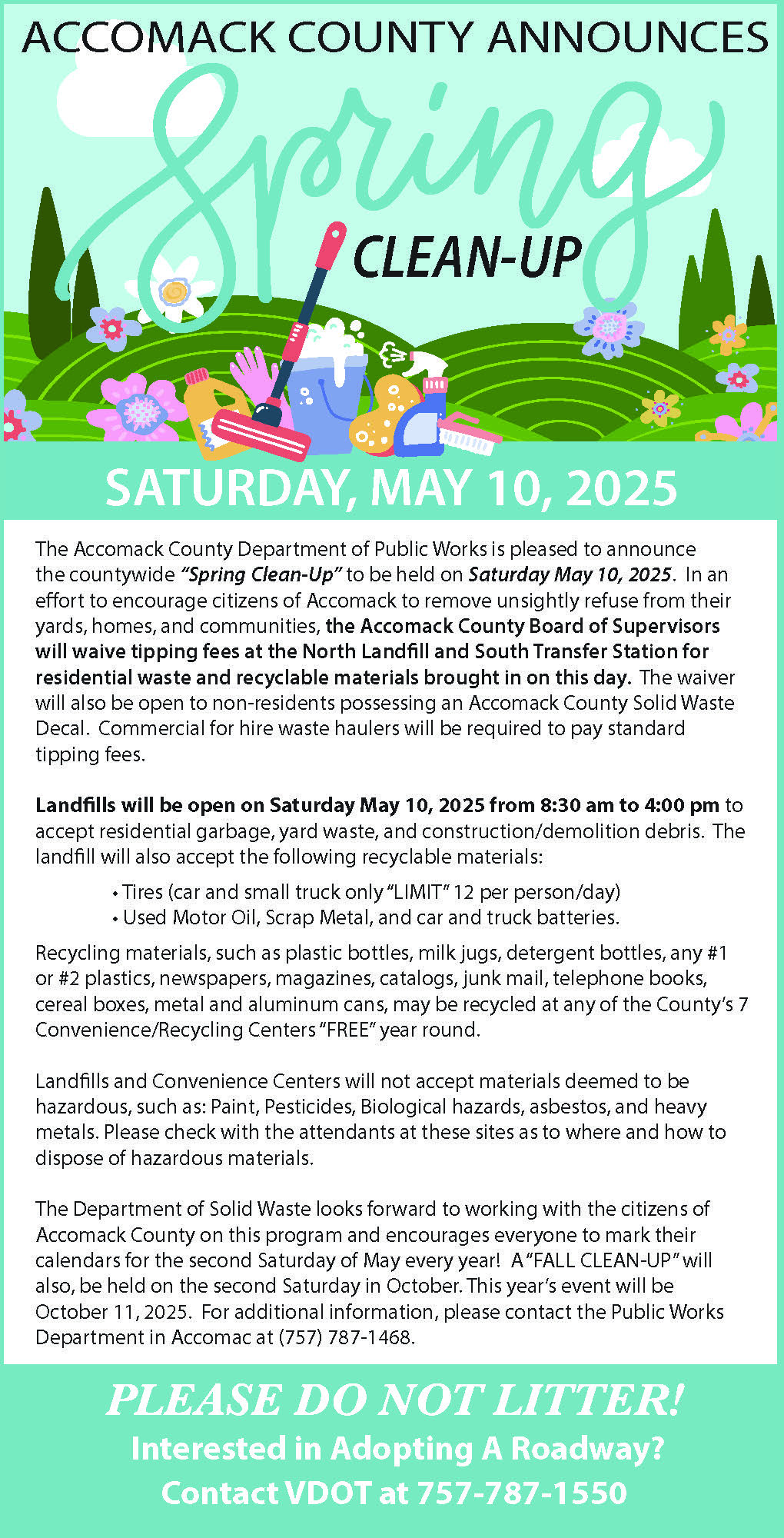 Spring clean up flyer