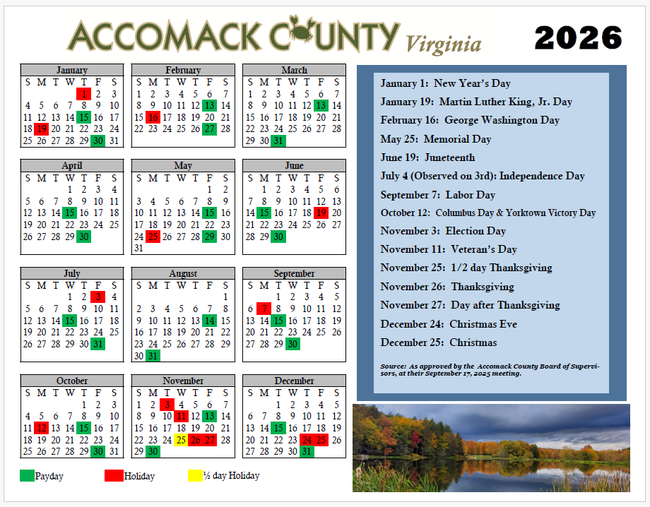 2026 Pay Holiday Calendar